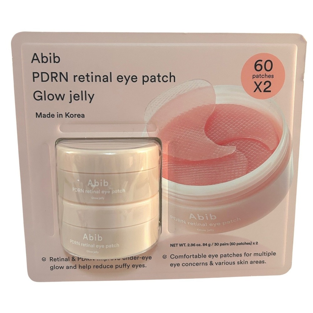 Abib PDRN Retinal Glow Jelly Eye Patch 2 Pack 120ct New!
